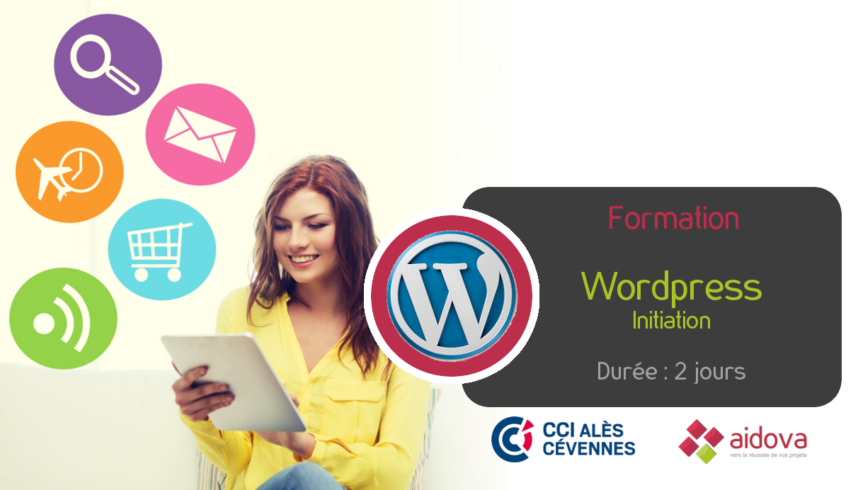 Formation Wordpress - initiation - organisée par la CCI d'Alès et Aidova
