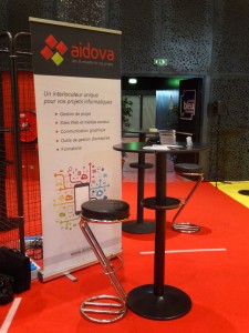 Préparation du stand Aidova pour le SNV3