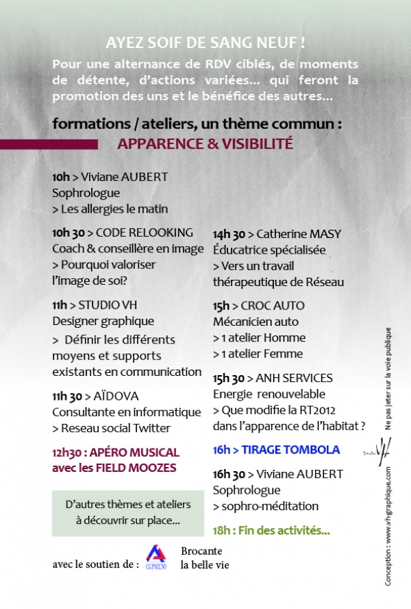 Ateliers Apparence & Visibilité au forum des 109 métiers 2015