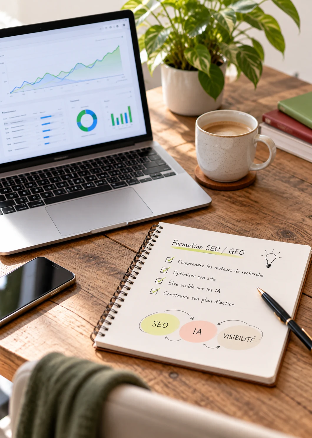 Programme de formation SEO et GEO avec exercices pratiques et plan d’action personnalisé